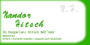 nandor hitsch business card